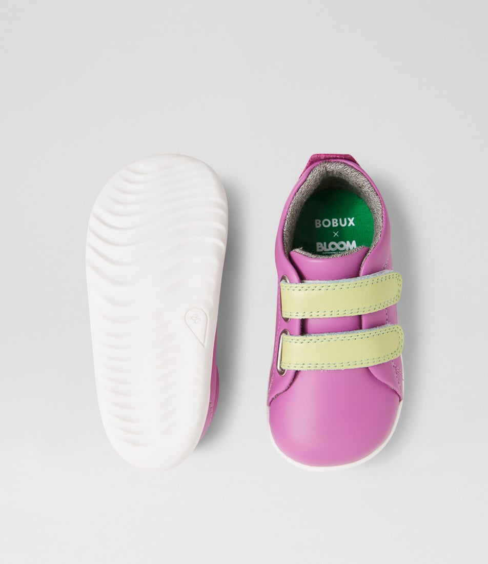 Bobux Su Grass Court Orchid Leather Flat Shoes