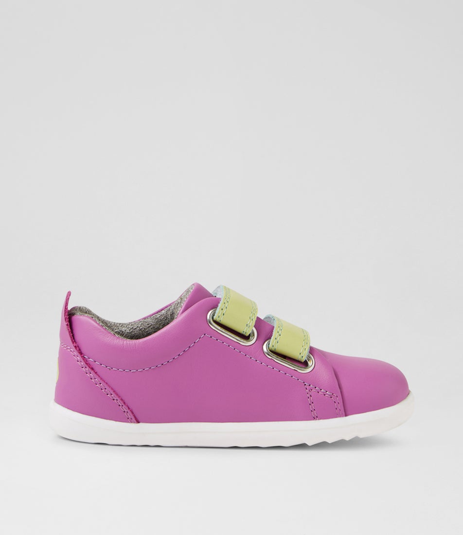 Bobux Su Grass Court Orchid Leather Flat Shoes
