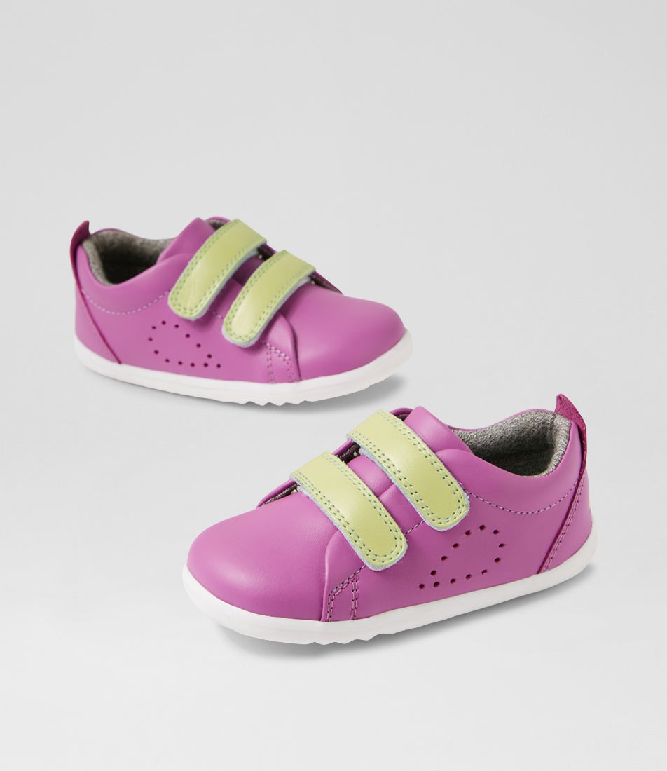 bobux Su Grass Court Orchid Leather Flat Shoes