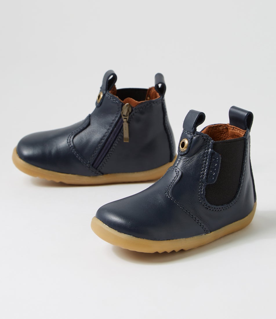 bobux Su Jodhpur Infant Navy Leather Chelsea Boots