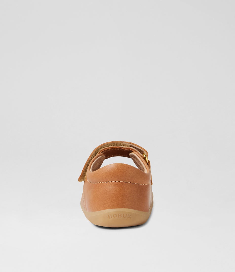 Bobux Su Lola Caramel Leather Flat Shoes
