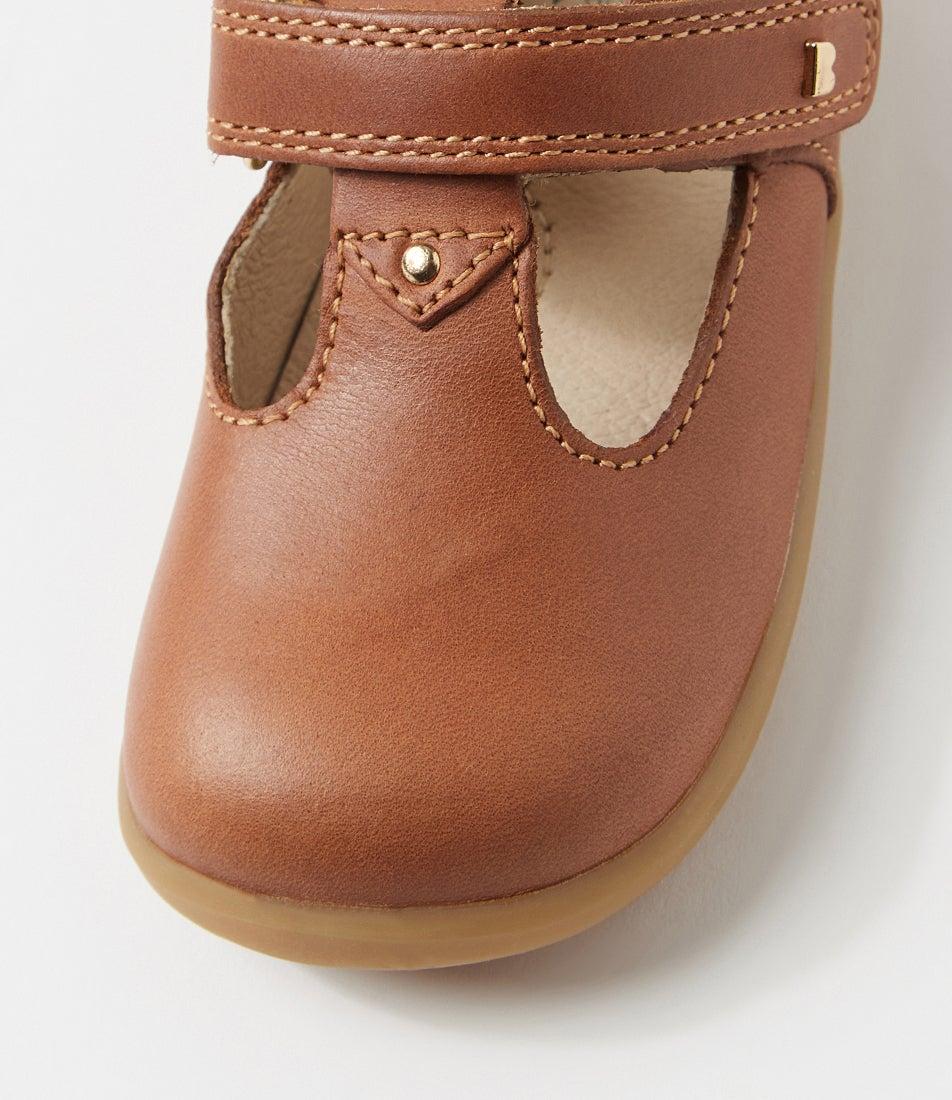Bobux Su Louise Infant Caramel Leather Flat Shoes
