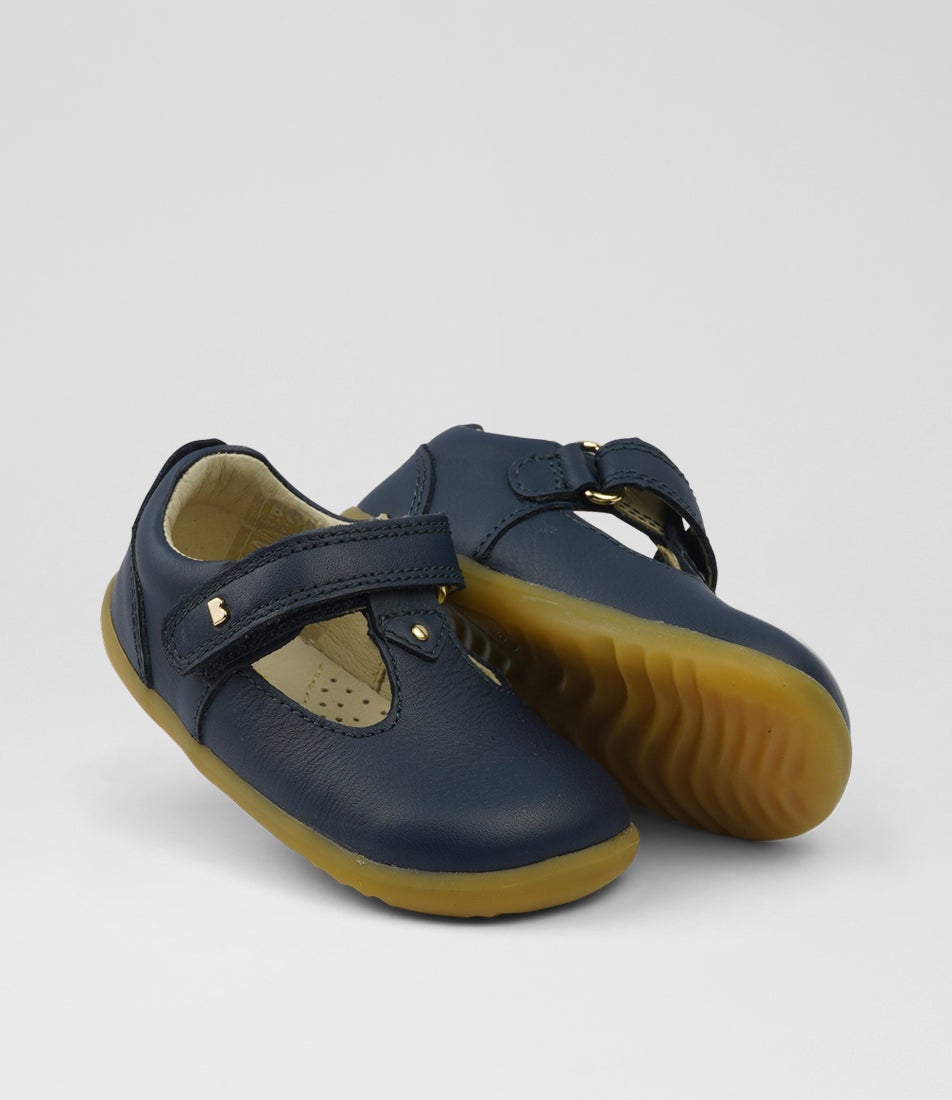 Bobux Su Louise Infant Navy Leather Flat Shoes