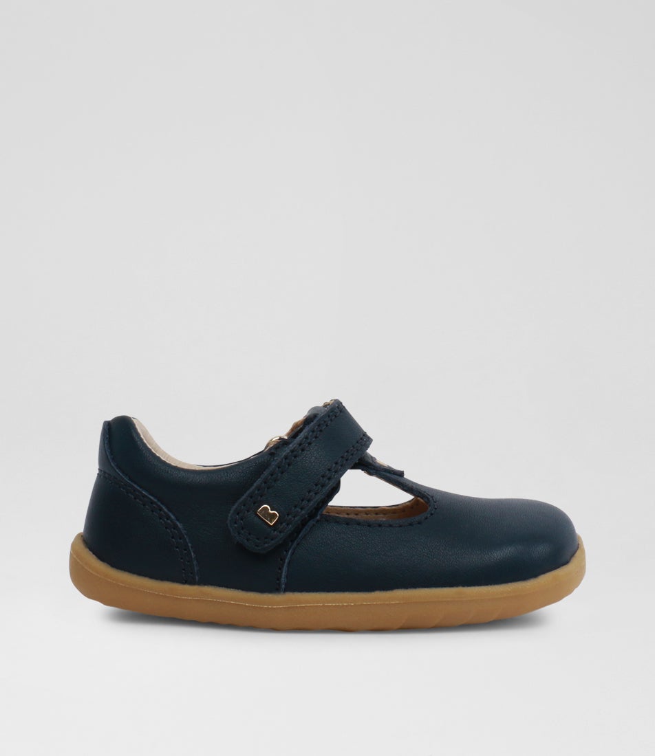 Bobux Su Louise Infant Navy Leather Flat Shoes