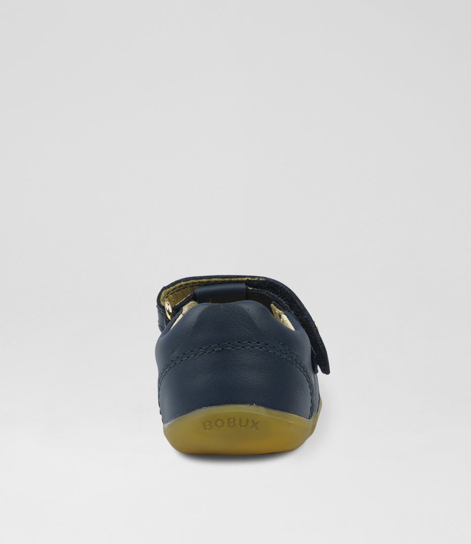 bobux Su Louise Infant Navy Leather Flat Shoes