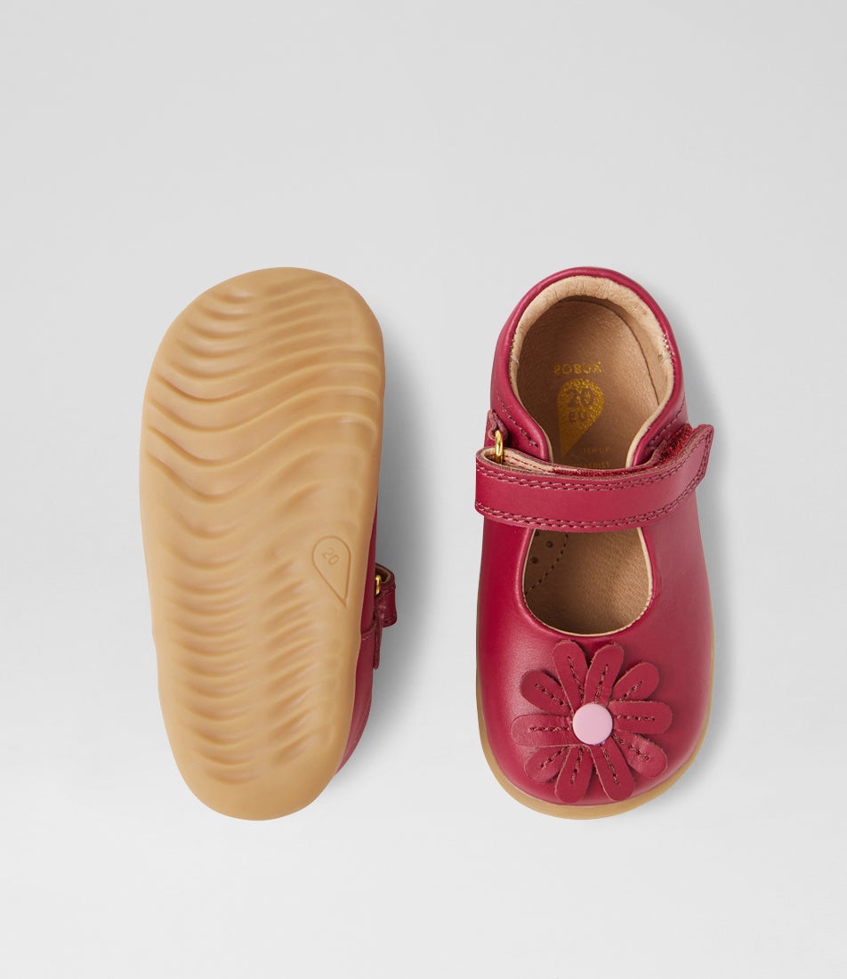 Bobux Su Pixie Beaujolias Leather Flat Shoes