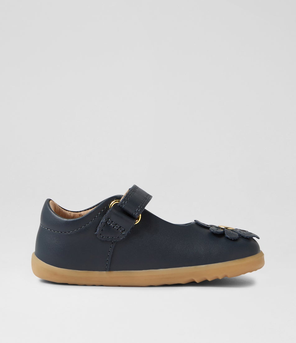 Bobux Su Pixie Navy Leather Flat Shoes