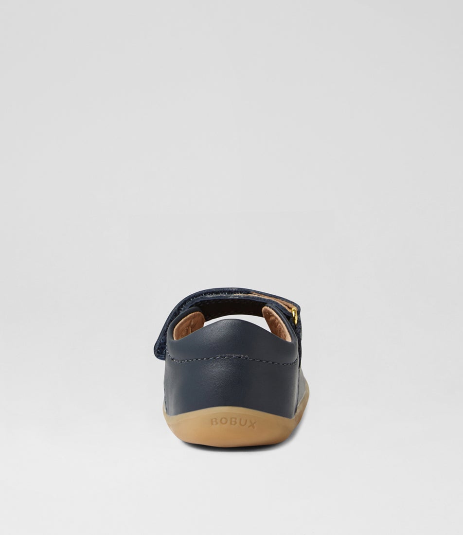 Bobux Su Pixie Navy Leather Flat Shoes