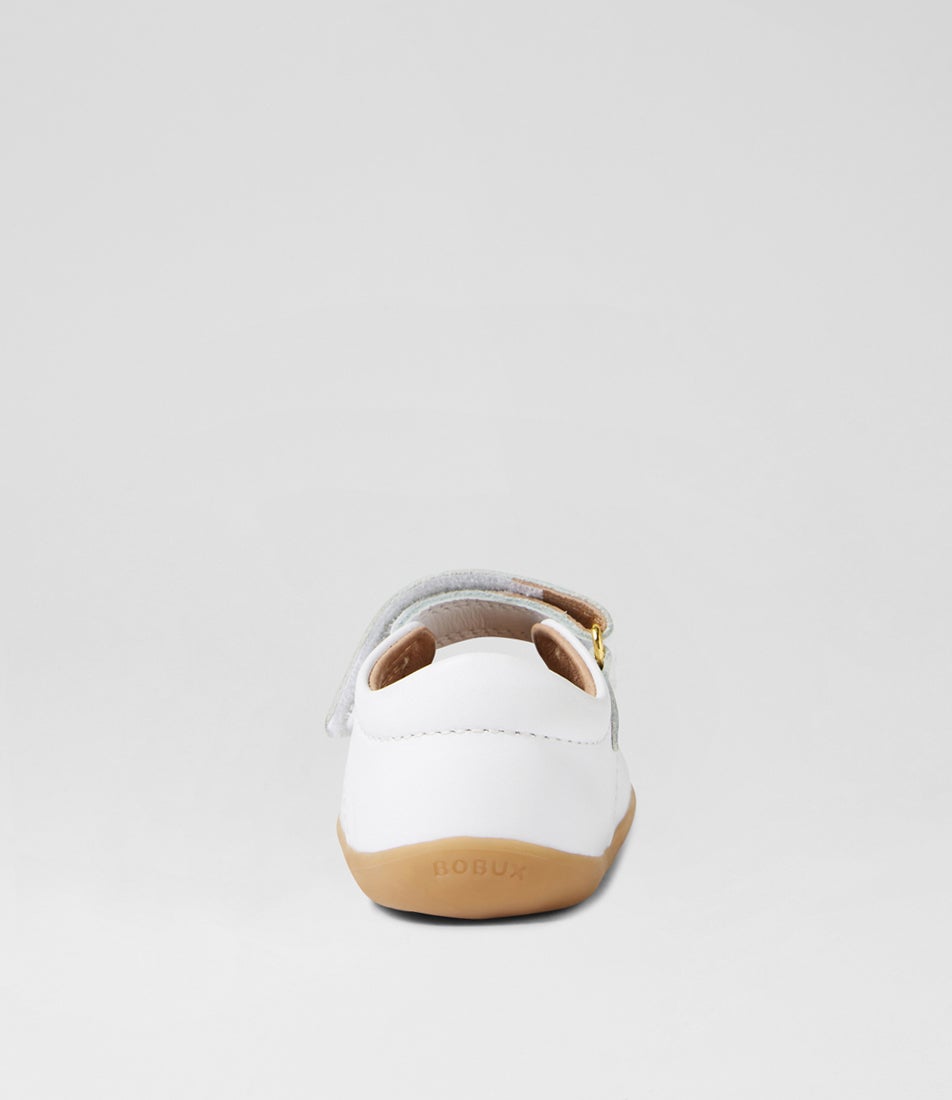 Bobux Su Pixie White Leather Flat Shoes