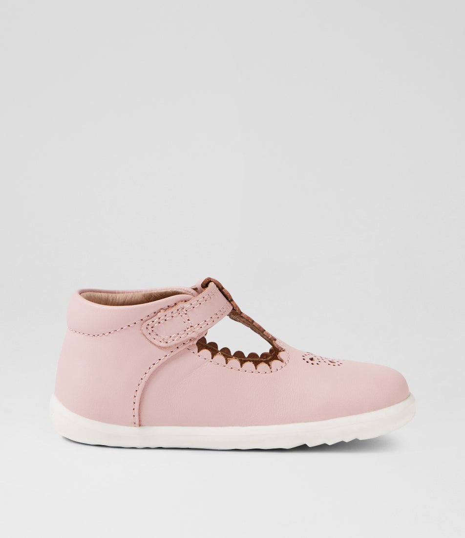 Bobux Su Poppy Ballet Pink Leather Flat Shoes