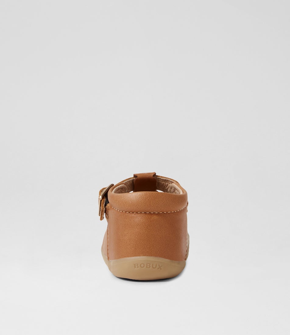 Bobux Su Poppy Caramel Leather Flat Shoes