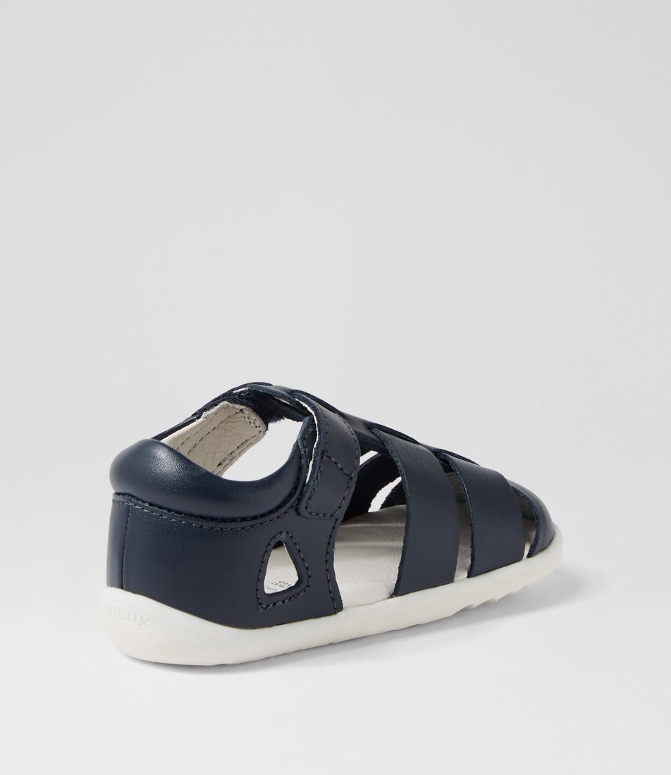 Bobux Su Tidal Infant Navy Leather Flat Shoes