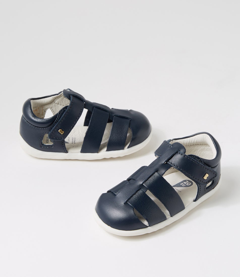 bobux Su Tidal Infant Navy Leather Flat Shoes