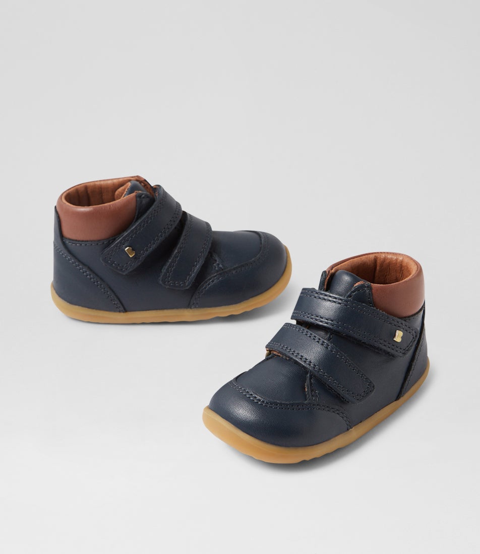 bobux Su Timber Infant Navy Leather Ankle Boots