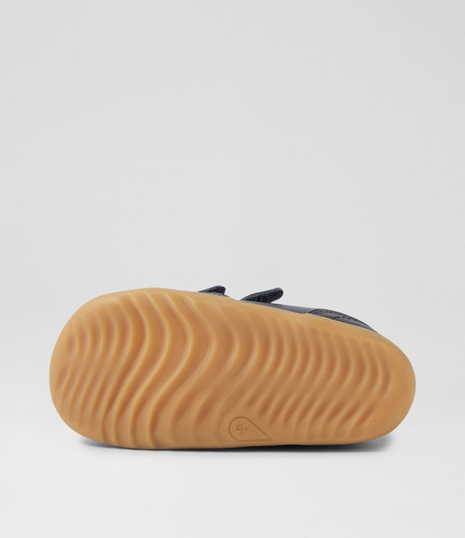 bobux Su Timber Low Pre Navy Leather Flat Shoes
