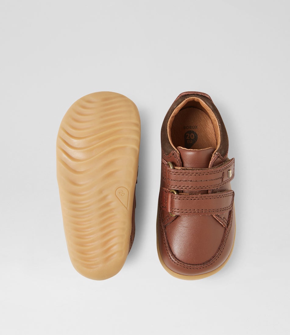 Bobux Su Timber Low Toffee Leather Flat Shoes