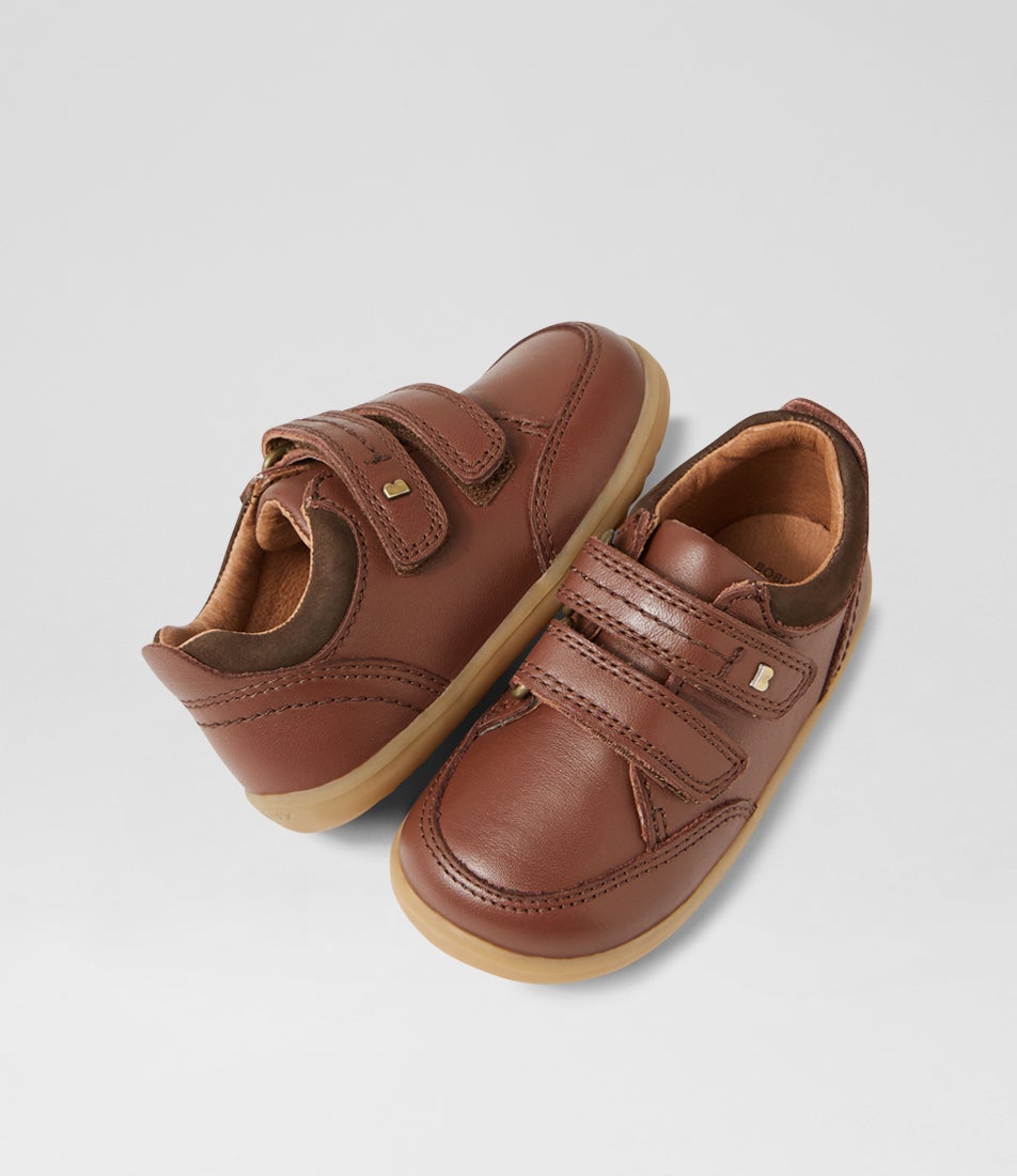 bobux Su Timber Low Toffee Leather Flat Shoes