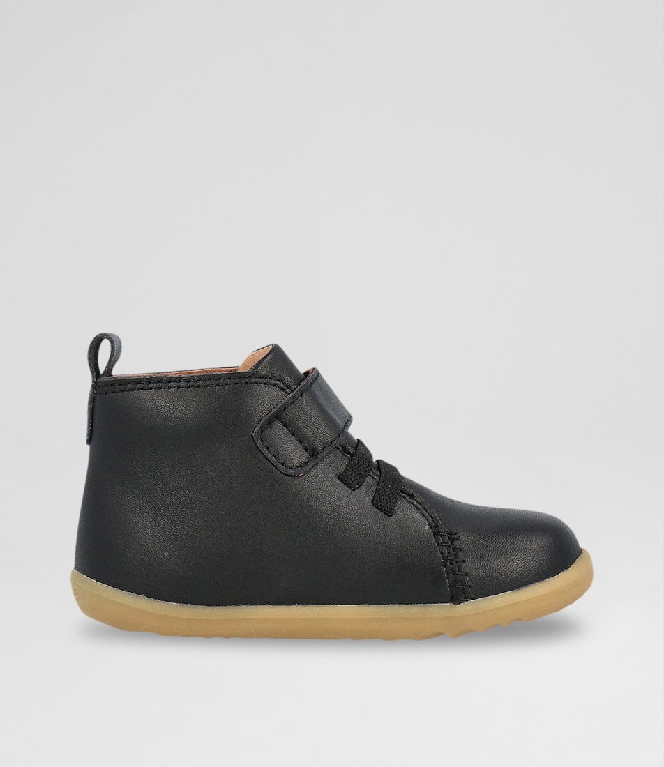 bobux Su Voyager Infant Black Leather Ankle Boots