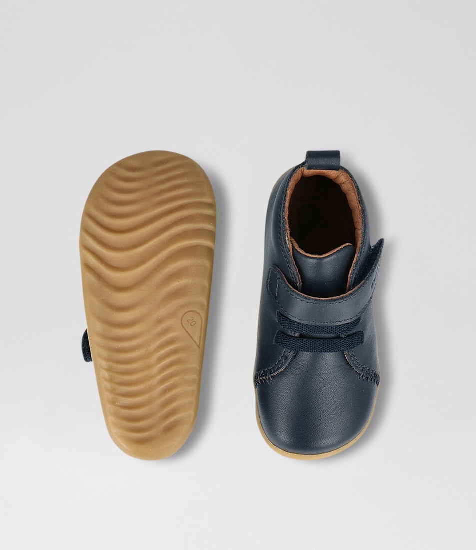 bobux Su Voyager Infant Navy Leather Ankle Boots
