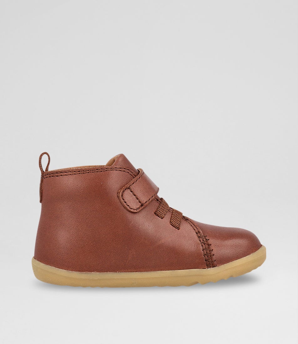 bobux Su Voyager Infant Toffee Leather Ankle Boots