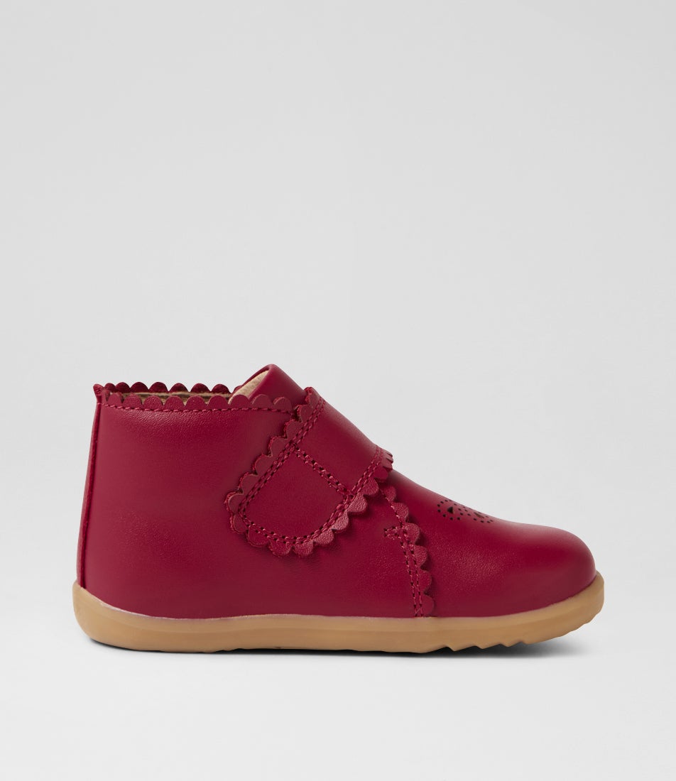 Bobux Su Willow Tibitan Red Leather Ankle Boots