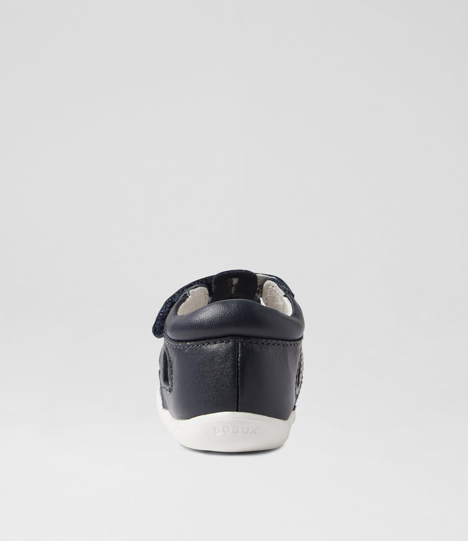 Bobux Su Zap 2 Infant Navy Leather Flat Shoes