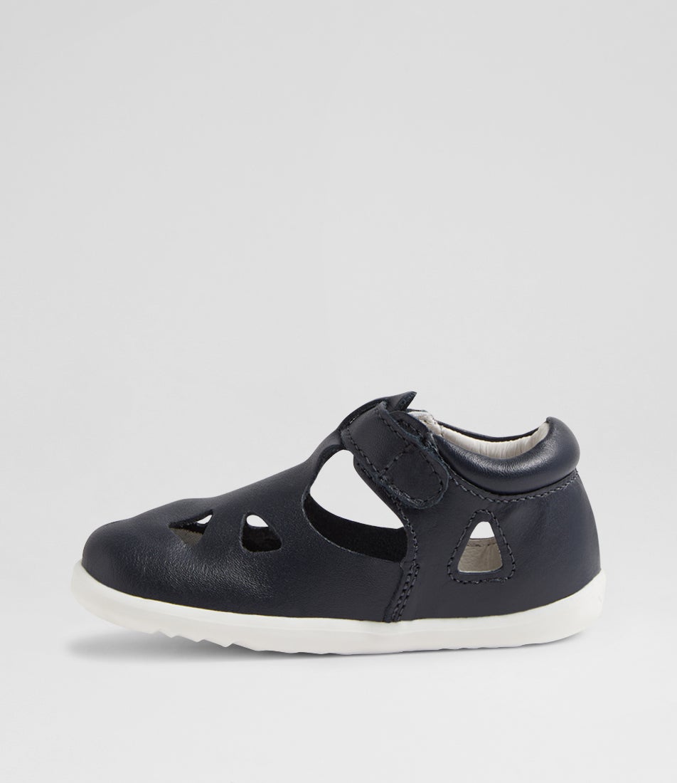 Bobux Su Zap 2 Infant Navy Leather Flat Shoes
