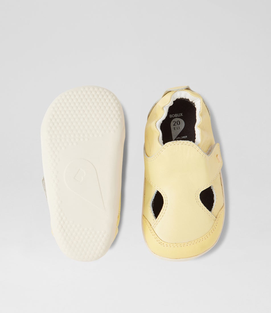 Bobux Xp Breeze Pale Banana Leather Flat Shoes