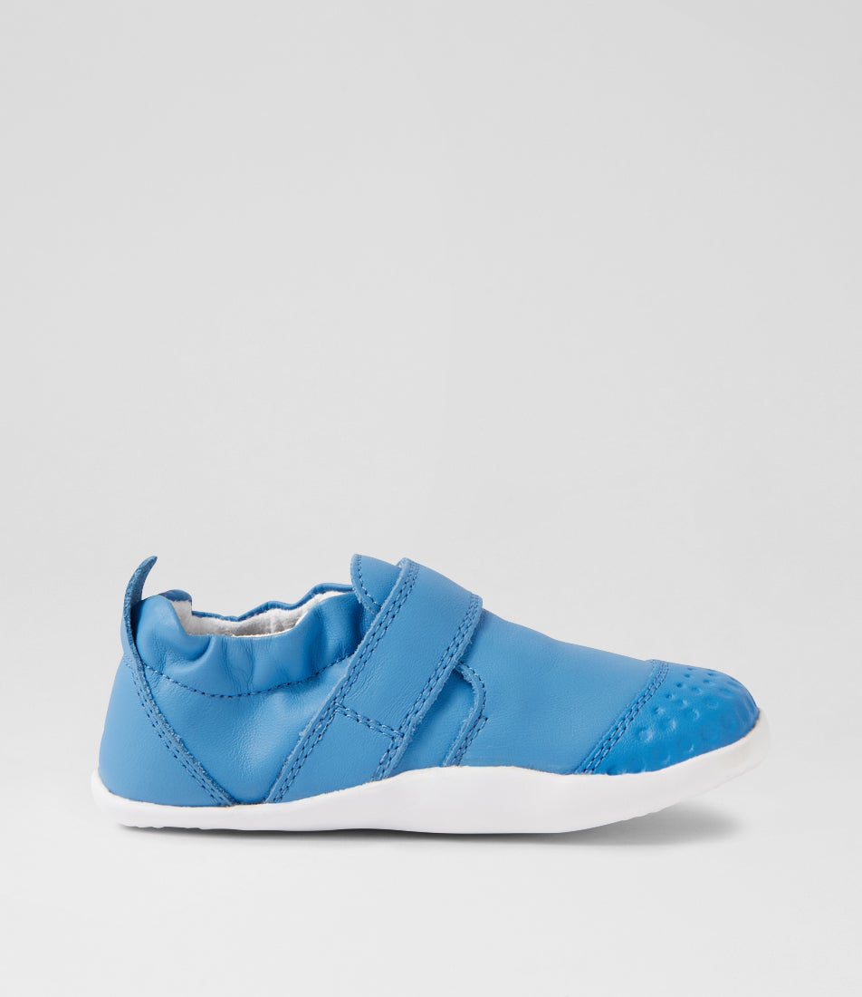 Bobux Xp Go Azure Blue Leather Flat Shoes