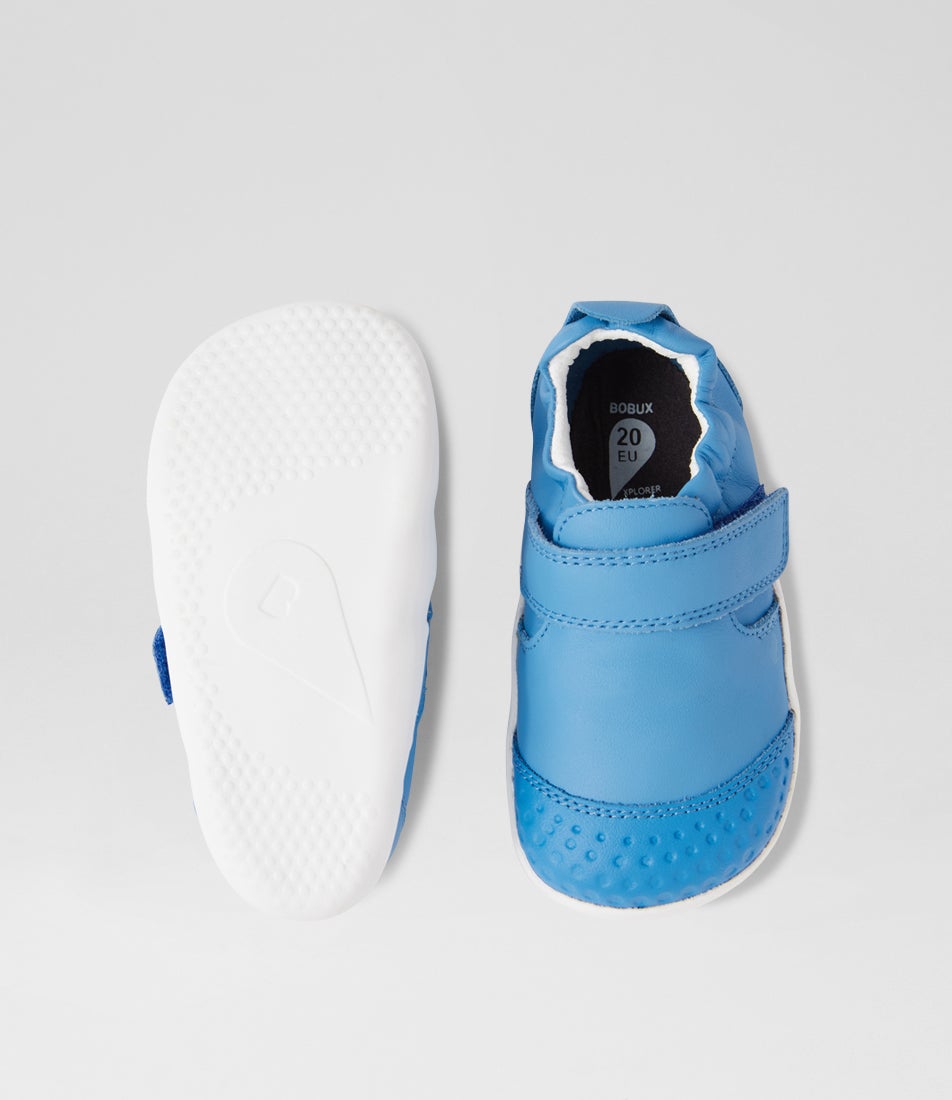 Bobux Xp Go Azure Blue Leather Flat Shoes