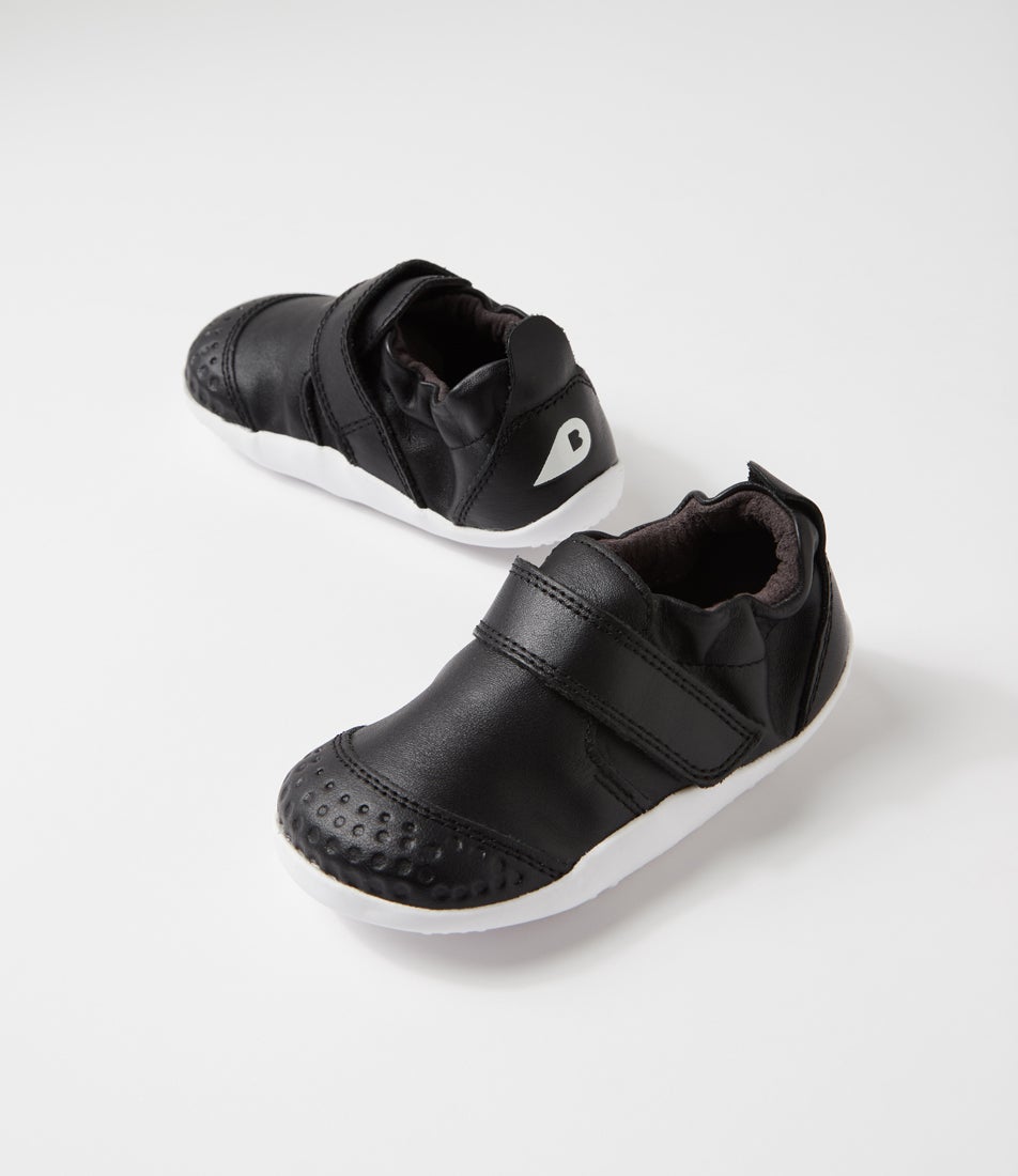 bobux Xp Go Infant Black Leather Flat Shoes