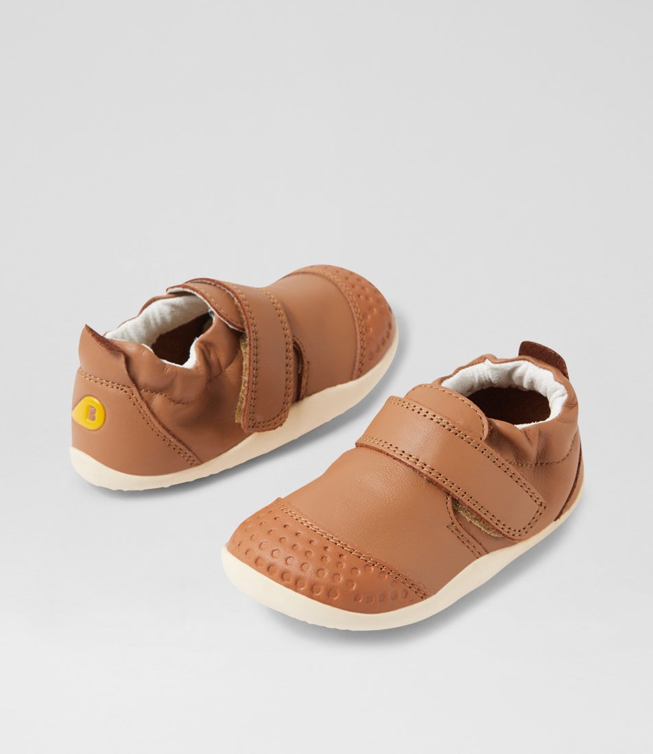 bobux Xp Go Infant Caramel Leather Flat Shoes