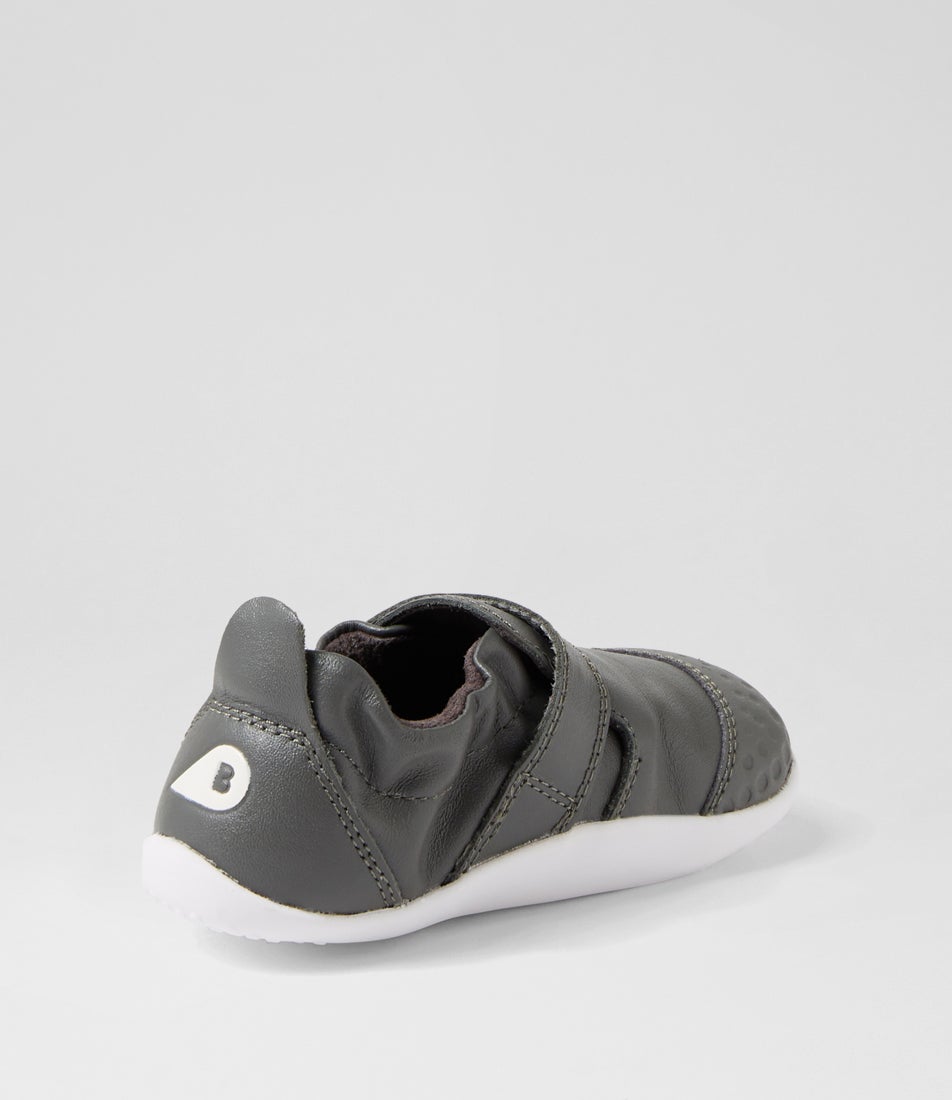 Bobux Xp Go Infant Smoke Leather Flat Shoes