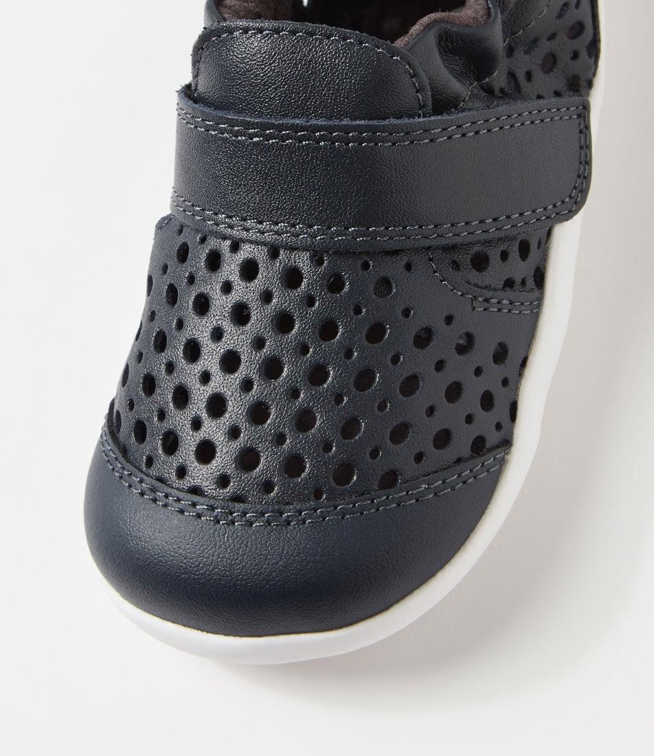 Bobux Xp Go Punch Infant Navy Leather Flat Shoes