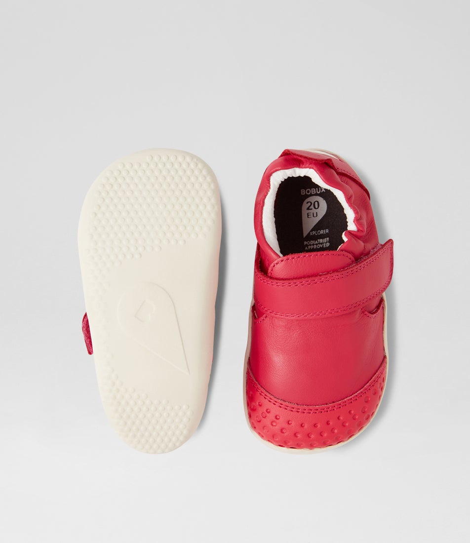 Bobux Xp Go Radiant Raspberry Leather Flat Shoes
