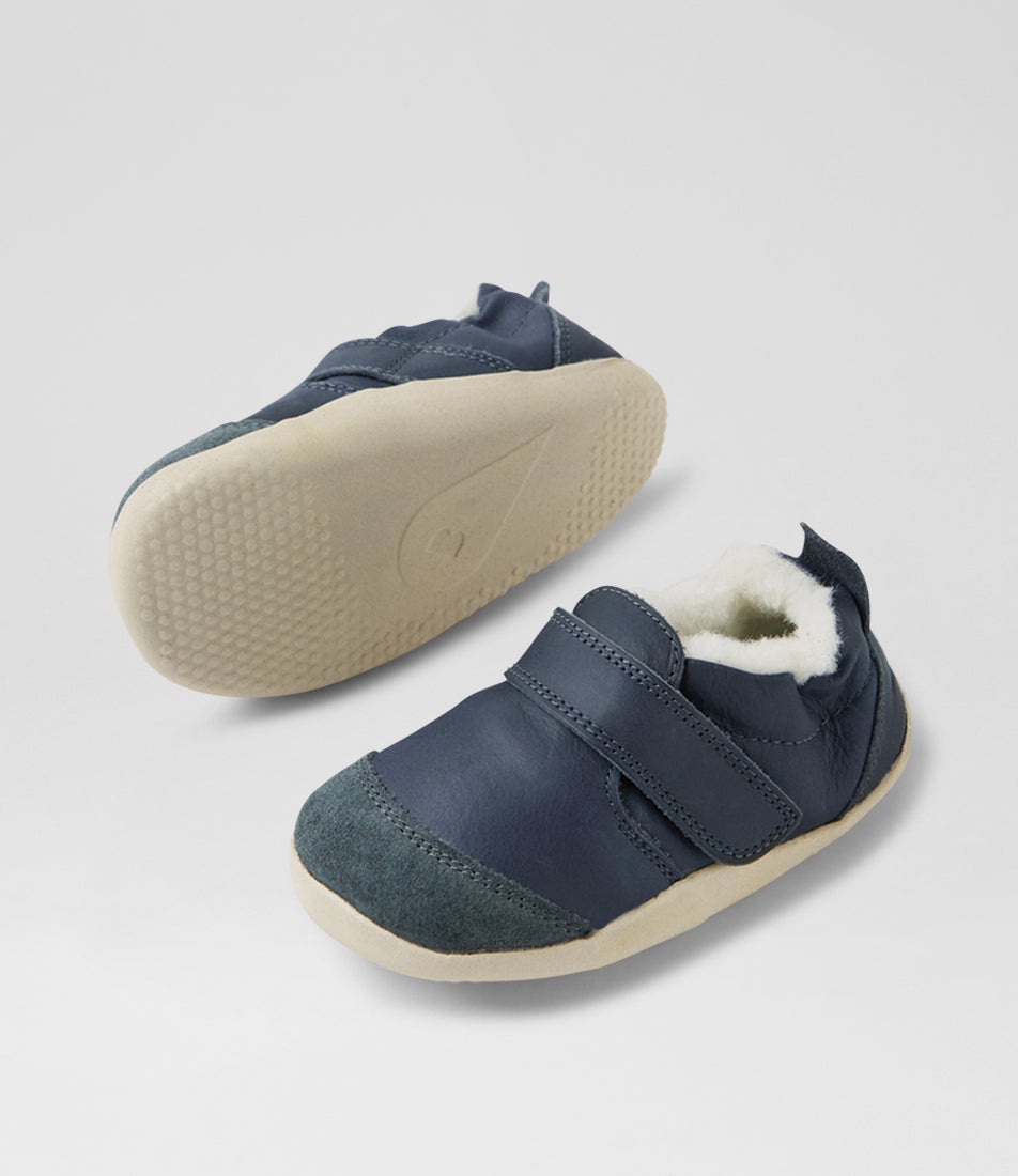 Bobux Xp Marvel Arctic Pre Navy Leather Flat Shoes