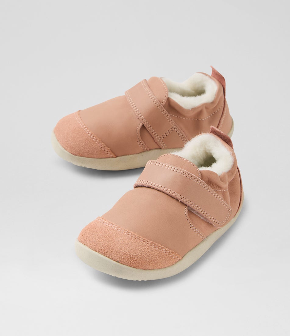 bobux Xp Marvel Arctic Pre Rose Leather Flat Shoes