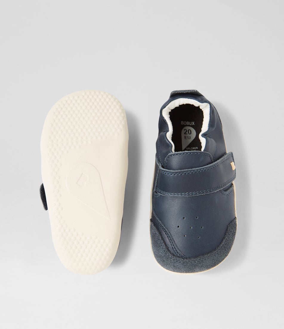 Bobux Xp Ripple Navy Leather Flat Shoes