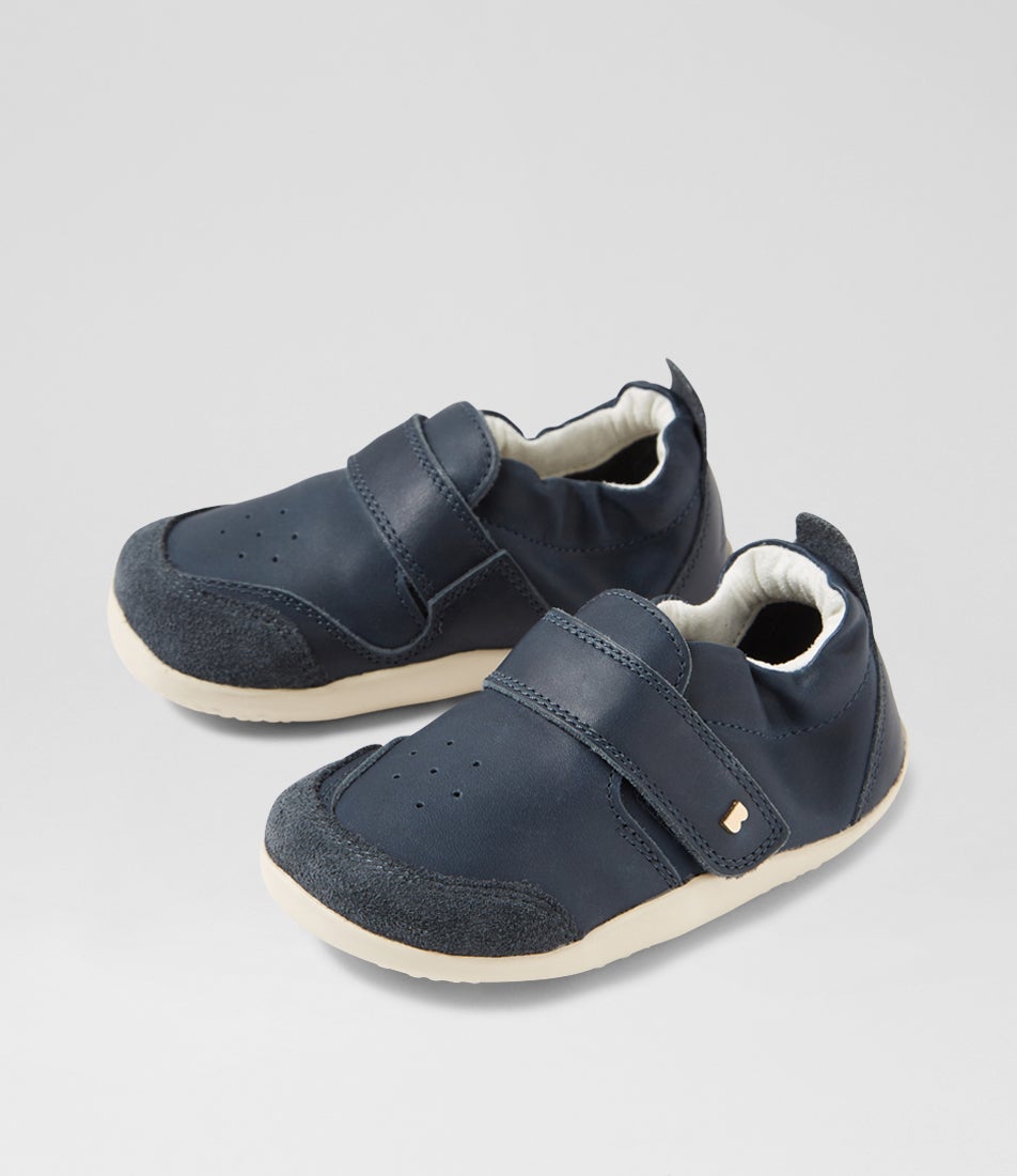 bobux Xp Ripple Navy Leather Flat Shoes