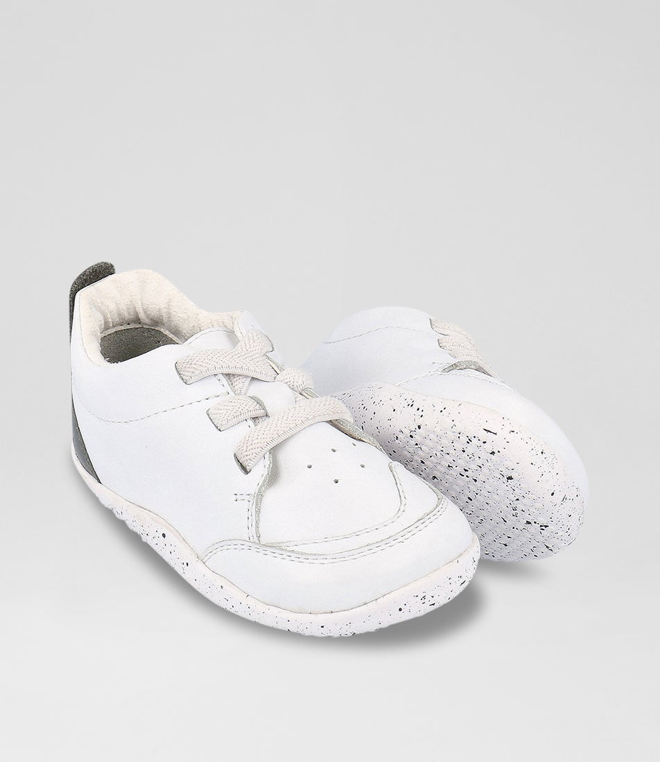 Bobux Xp Sport Infant White Smoke Leather Sneakers
