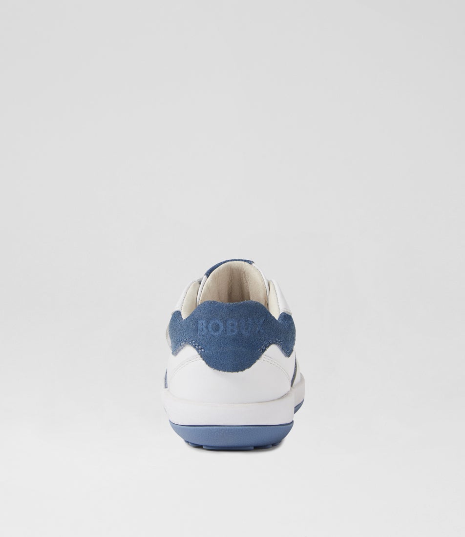Bobux Iw Baseline White Elemental Blue Multi Sneakers