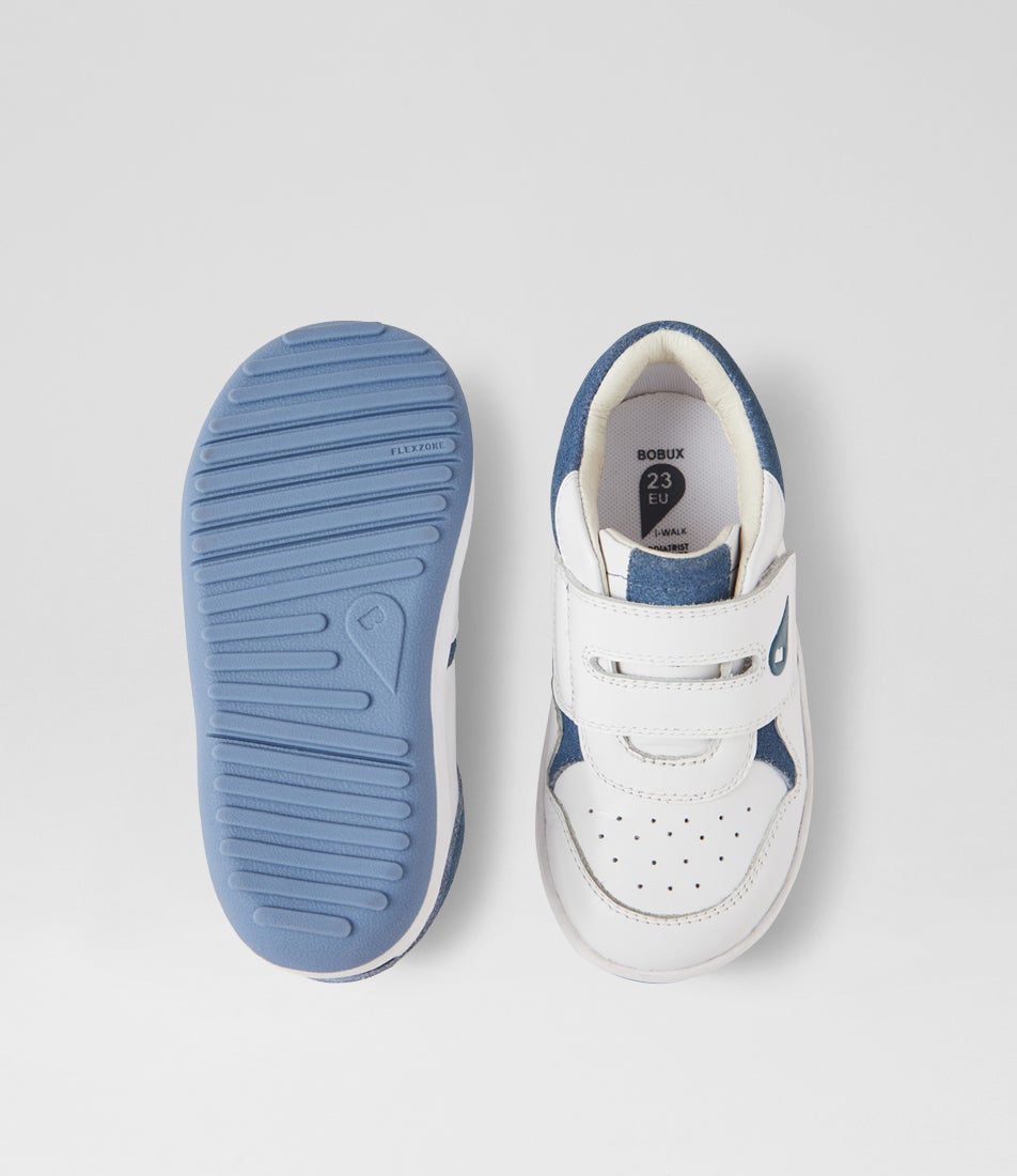 Bobux Iw Baseline White Elemental Blue Multi Sneakers
