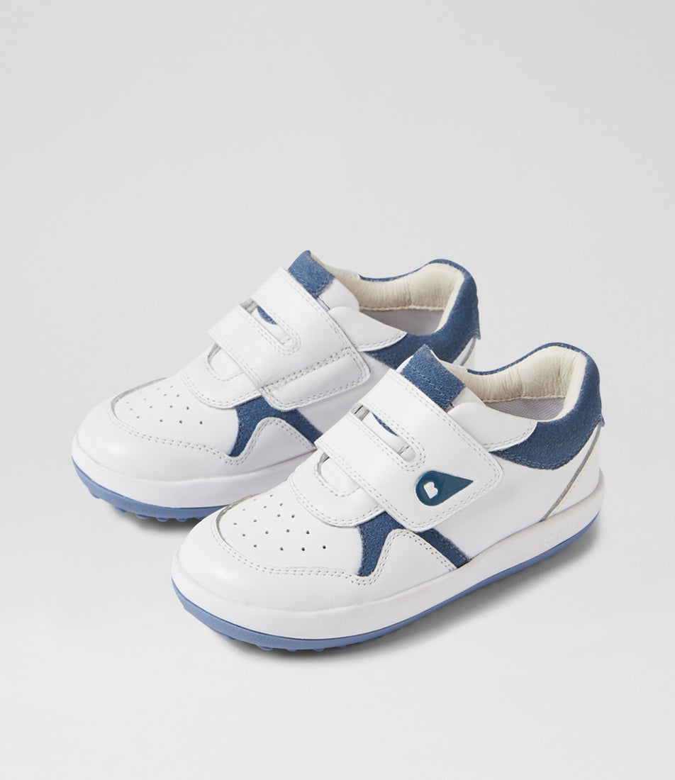 bobux Iw Baseline White Elemental Blue Multi Sneakers