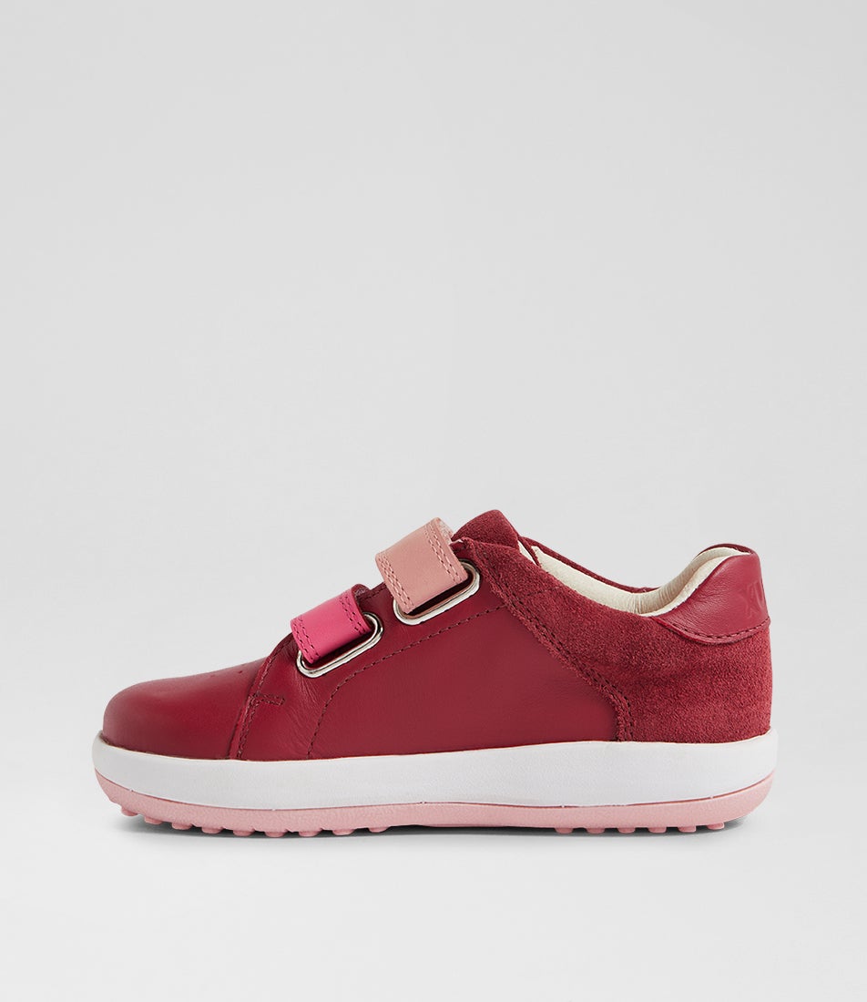 Bobux Iw Breakpoint Toddler Cranberry Leather Sneakers