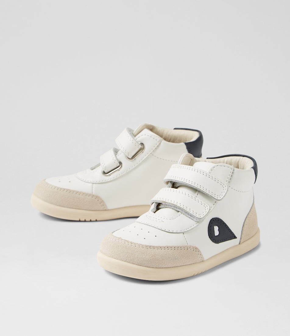 bobux Iw Champ High Chalk Gentian Blue Leather Ankle Boots