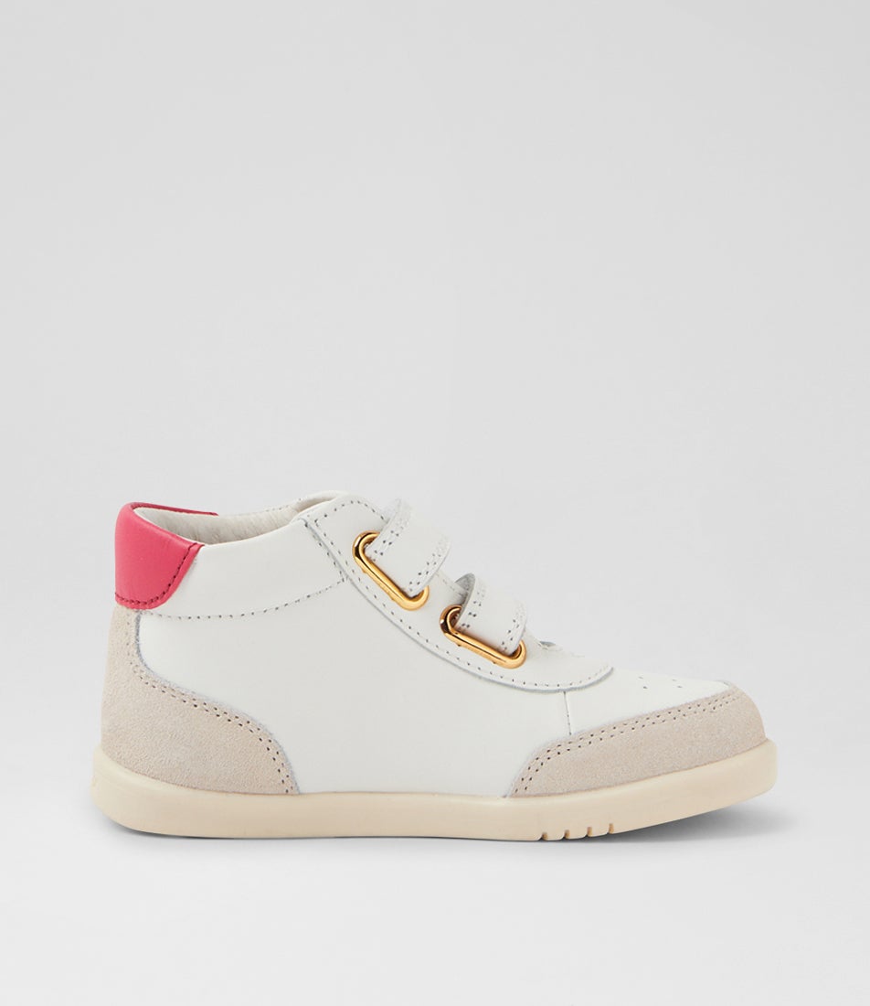 Bobux Iw Champ High Chalk Radiant Raspberry Leather Ankle Boots