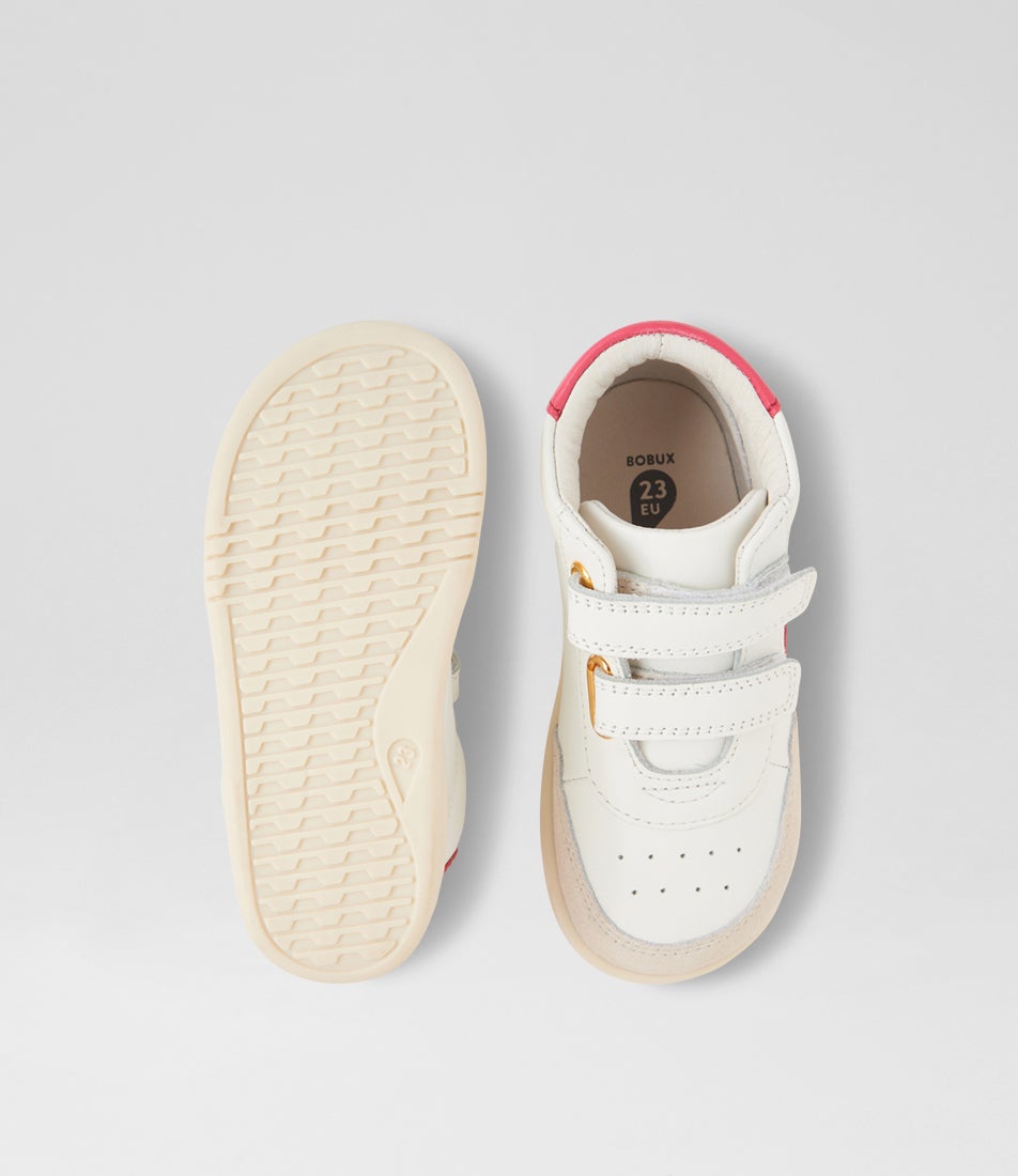 Bobux Iw Champ High Chalk Radiant Raspberry Leather Ankle Boots