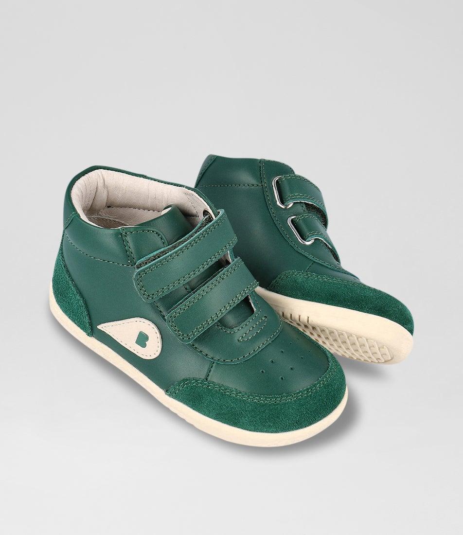 Bobux Iw Champ High Toddler Deep Emerald Chalk Leather Ankle Boots