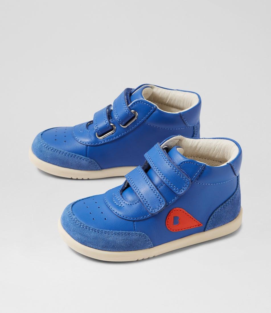 bobux Iw Champ High Toddler Olympian Blue Leather Ankle Boots
