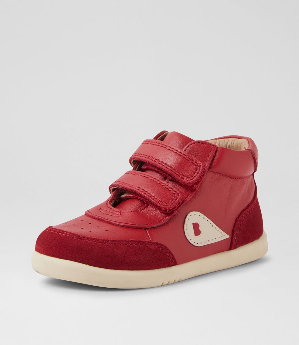 Bobux Iw Champ High Toddler Pompeian Red Leather Ankle Boots